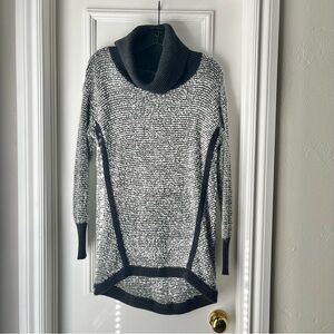 Maurices Gray and White Cowl Neck Sweater